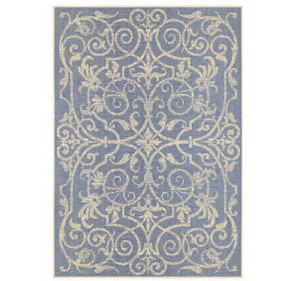 Frontgate Lana Scroll Indoor/outdoor Rug In Off-white
