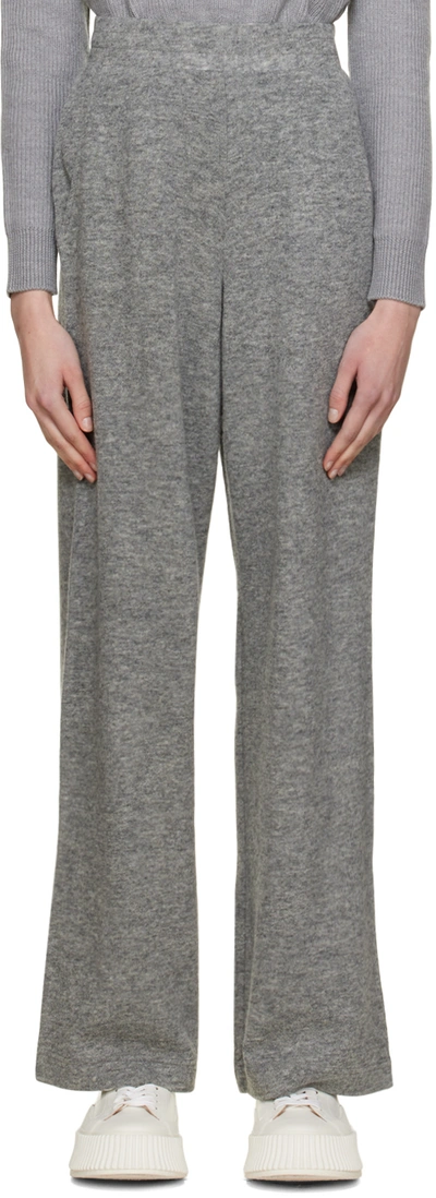 Max Mara Grey Livrea Lounge Trousers In 003 Medium Grey