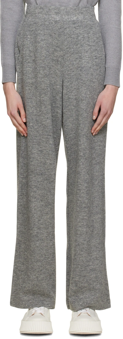 Max Mara Gray Livrea Lounge Pants In 003 Medium Grey