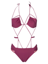 Nensi Dojaka Gathered Bra Swimsuit In Peonia