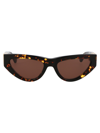 Bottega Veneta Tortoiseshell Pointed Cat-eye Sunglasses In 002 Havana Havana Brown