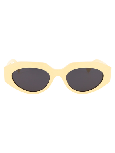 Bottega Veneta Bv1031s Acetate Sunglasses In 006 Yellow Yellow Grey