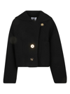 PATOU DOUBLE SIDED WOOL CROPPED COAT