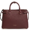 BURBERRY Medium Banner House Check Leather Tote,4023697
