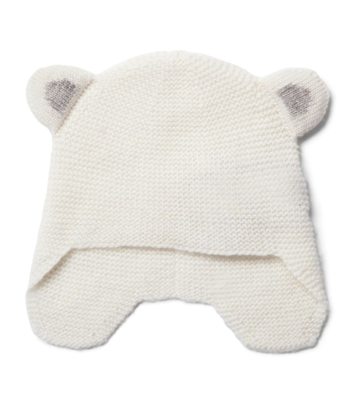 Trotters Wool-blend Bear-ear Hat In Ivory