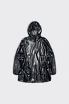 Rains Ultralight Anorak Coat In Black