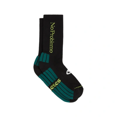 Aries No Problemo Cotton Blend Crew Socks In Black