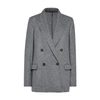 Brunello Cucinelli Double-breasted Cashmere Blazer In Graphite