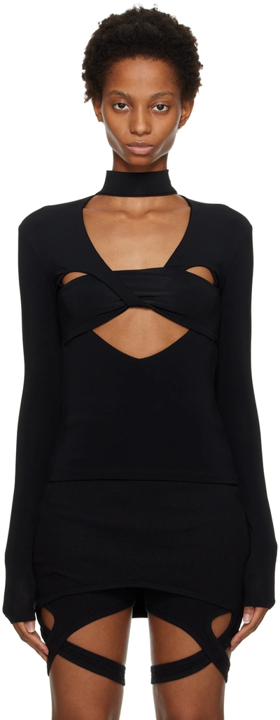 AMBUSH BLACK HEART SHAPED TURTLENECK