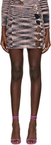 Gabe Gordon Ssense Exclusive Pink Vortex Mini Skirt In Black/pink
