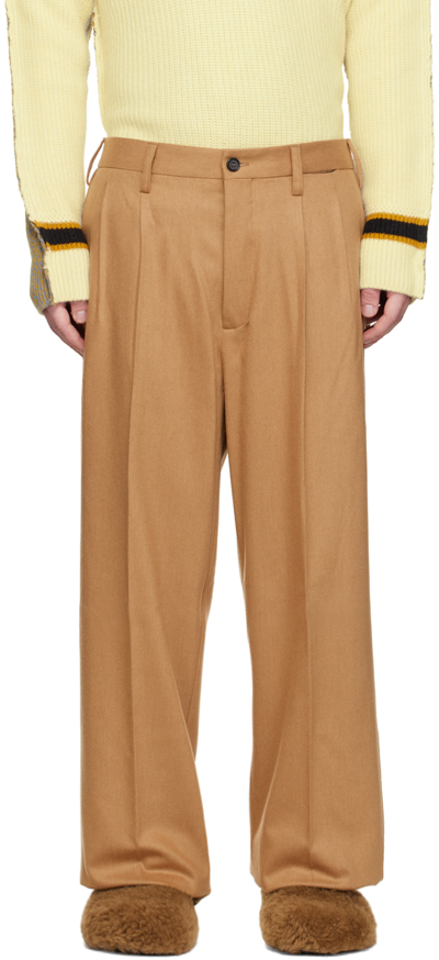 Marni Brown Uomo Trousers In 00m20 Earth Of Siena