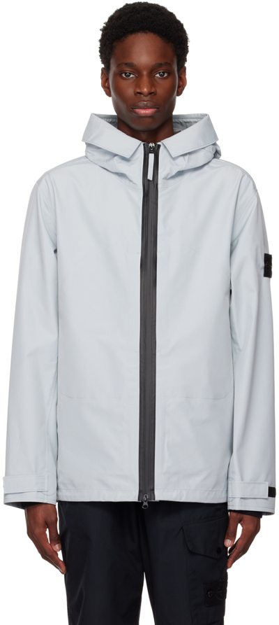 Stone Island Grey Gore-tex Jacket In V0061 Pearl Grey