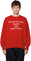 UNDERCOVER RED CREWNECK SWEATER