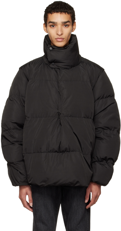 Bianca Saunders Feather-down Pullover Puffer Jacket In Black