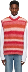 Wooyoungmi Red Gradient Vest In Red 527r