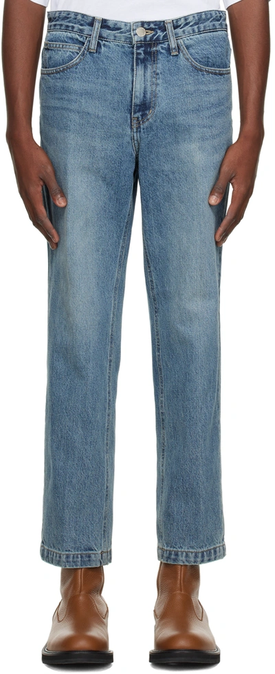 Solid Homme Blue Cropped Jeans In 849l Blue