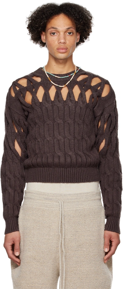 Isa Boulder Ssense Exclusive Brown Basket Jumper In Slade