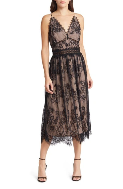 Chelsea28 Lace Overlay Dress In Black