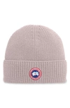 Canada Goose Arctic Disc Ribbed Toque Beanie In Pink