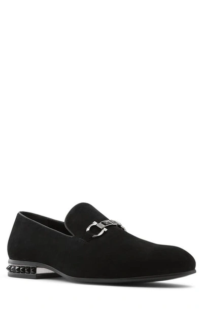 Aldo Bowtie Bit Loafer In Black-silver