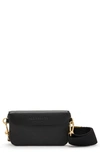 Allsaints Zoe Leather Crossbody Bag In Black