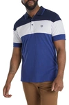 Johnny Bigg Dangerfield Stripe Polo Shirt In Marine