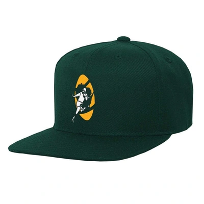 MITCHELL & NESS YOUTH MITCHELL & NESS GREEN GREEN BAY PACKERS GRIDIRON CLASSICS GROUND SNAPBACK HAT