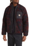 Carhartt Prentis Camo Fleece Jacket In Rot