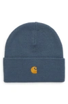 Carhartt Chase Beanie Hat In Blue