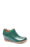 Halsa Footwear Devina Wedge Bootie In Dark Green