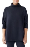 Eileen Fisher High Funnel Neck Tunic Sweater In Nocturne