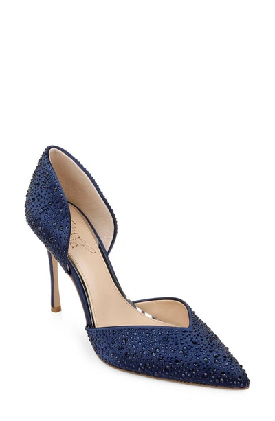 Jewel Badgley Mischka Women's Grace Evening Pump Women's Shoes In Navy