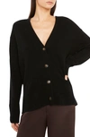 Vince Weekend Cashmere-wool Easy Cardigan In Black
