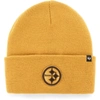47 '47  GOLD PITTSBURGH STEELERS HAYMAKER CUFFED KNIT HAT
