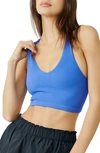 Free People Fp Movement Free Throw Crop Tank In Electric Cobalt