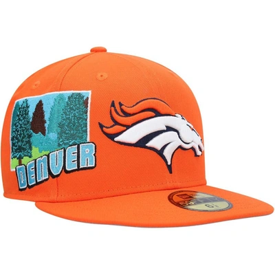 New Era Orange Denver Broncos Stateview 59fifty Snapback Hat