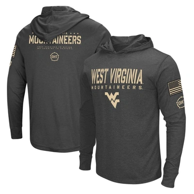 Colosseum Charcoal West Virginia Mountaineers Team Oht Military Appreciation Hoodie Long Sleeve T-sh