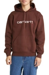 Carhartt Embroidered Hoodie In Ale / Wax