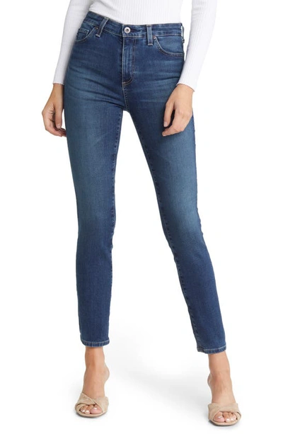 Ag Mari High Waist Ankle Slim Straight Leg Jeans In Kindling