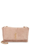 Saint Laurent Kate Supple Reversible Leather Shoulder Bag In Rosy Sand