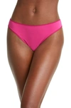 On Gossamer Cabana Cotton Blend Stretch Hip G-string In Deep Magenta