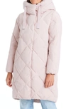 Sanctuary Hooded Down & Feather Fill Puffer Coat In Cloud Pink