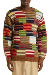 Beams Wool Crewneck Sweater In Stripe