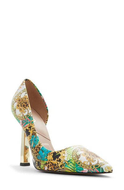 Aldo Women's Tresora D'orsay Pumps Women's Shoes In Bright Multi Brocade