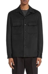 Zegna Pure Cashmere Overshirt In Black