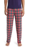 Tommy John Second Skin Sleep Pants In Haute Red Fireplace Plaid