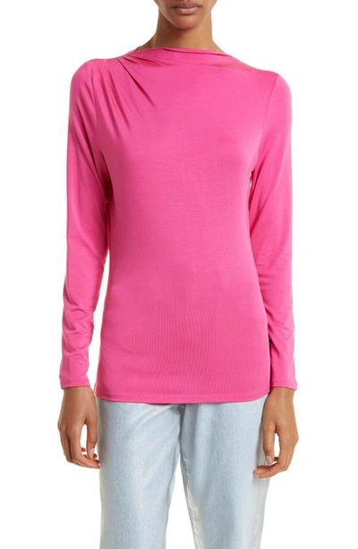 Ted Baker Eloria Twist Neck Knit Top In Deep Pink