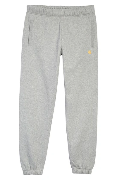 Carhartt Wip Embroidered Logo Sweatpants In Grey