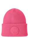 Canada Goose Arctic Merino Wool Toque Beanie In Summit Pink