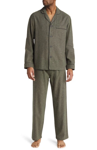 Majestic Citified Cotton Pyjamas In Olive